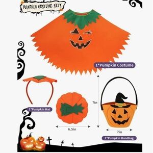 Pumpkin Costume Set - Orange and Green